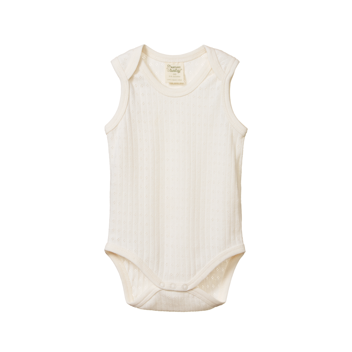 Pointelle Singlet Bodysuit Natural - Main Image