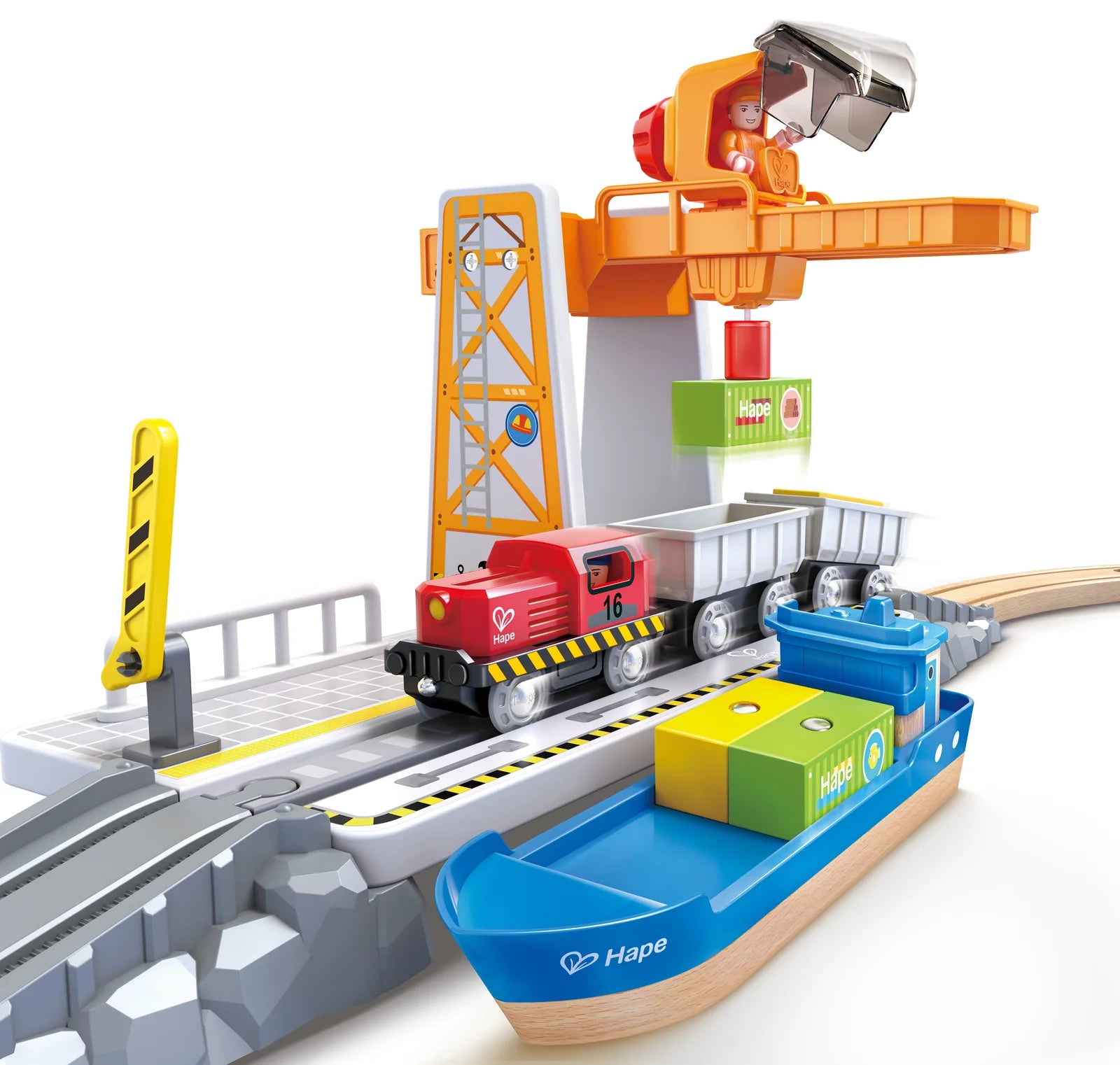 Hape railway sea and cargo set