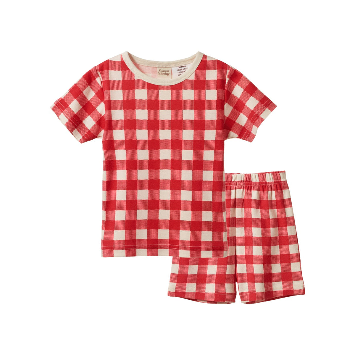 Shortie Pyjama Set in Red Crispin Check
