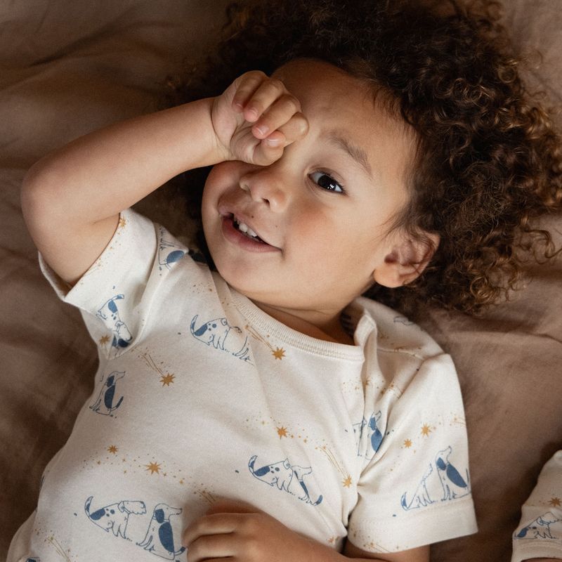 nature baby shortie pj set in dog dream print