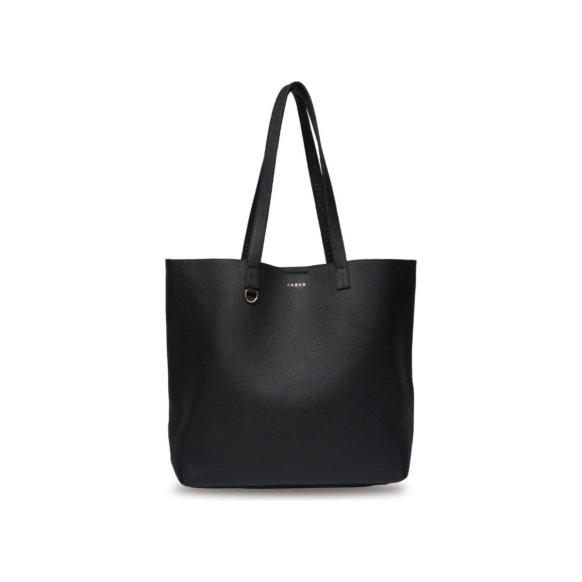 Saben Carter Tote black tan chain print