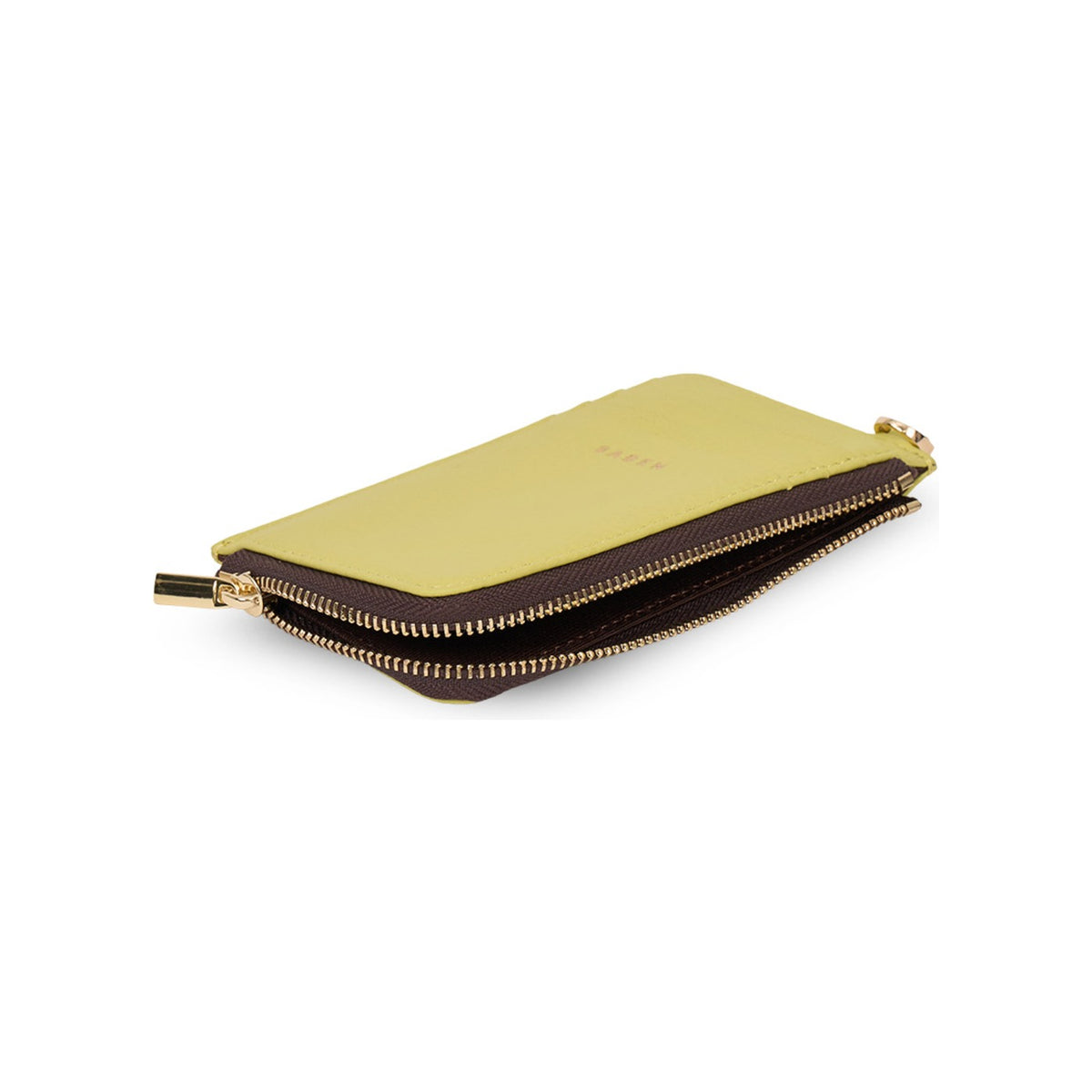 saben winona card holder wristlet pistachio zip pocket detail