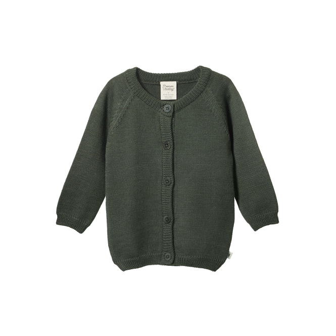 NATURE BABY thyme merino cardi