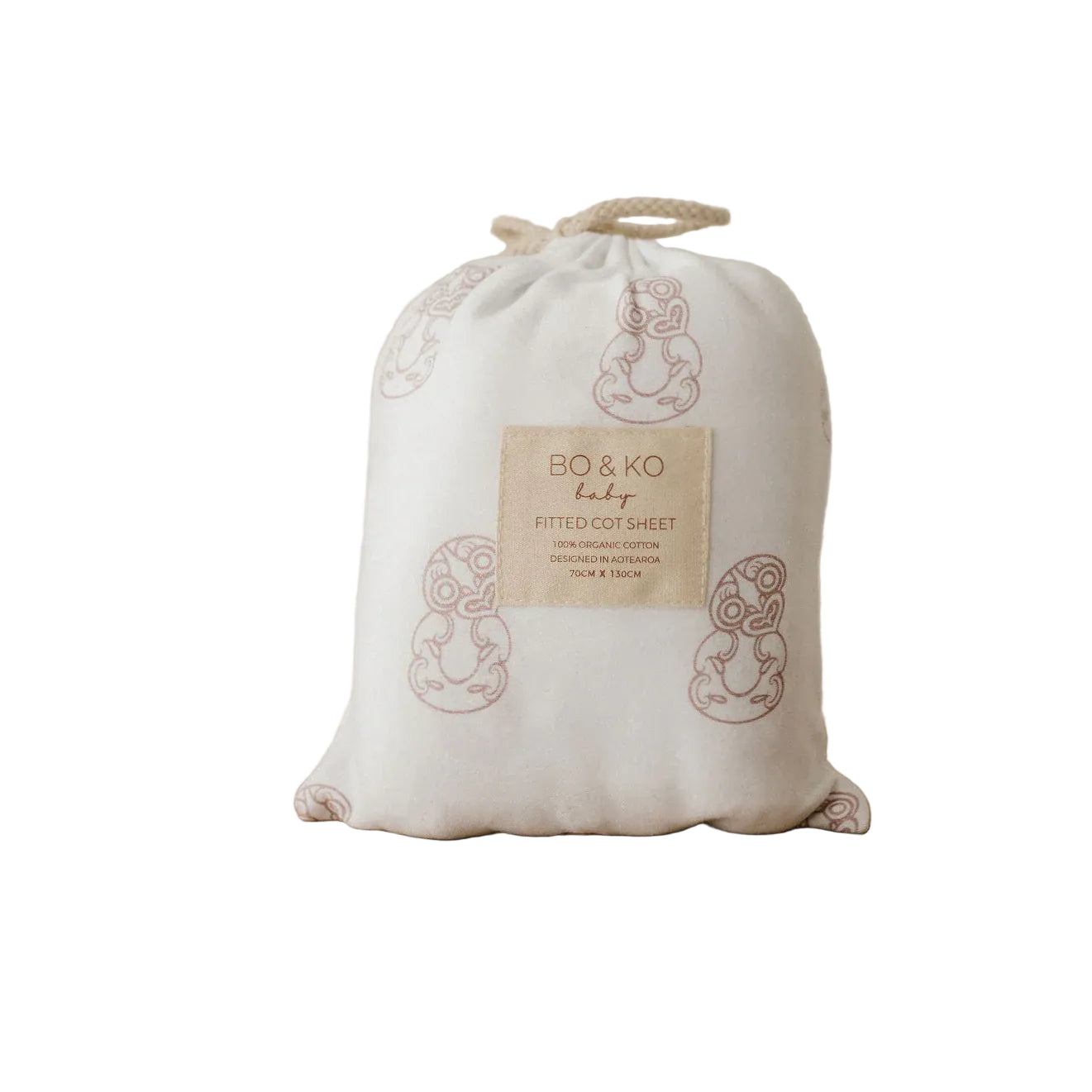 tiki cot sheet mauve