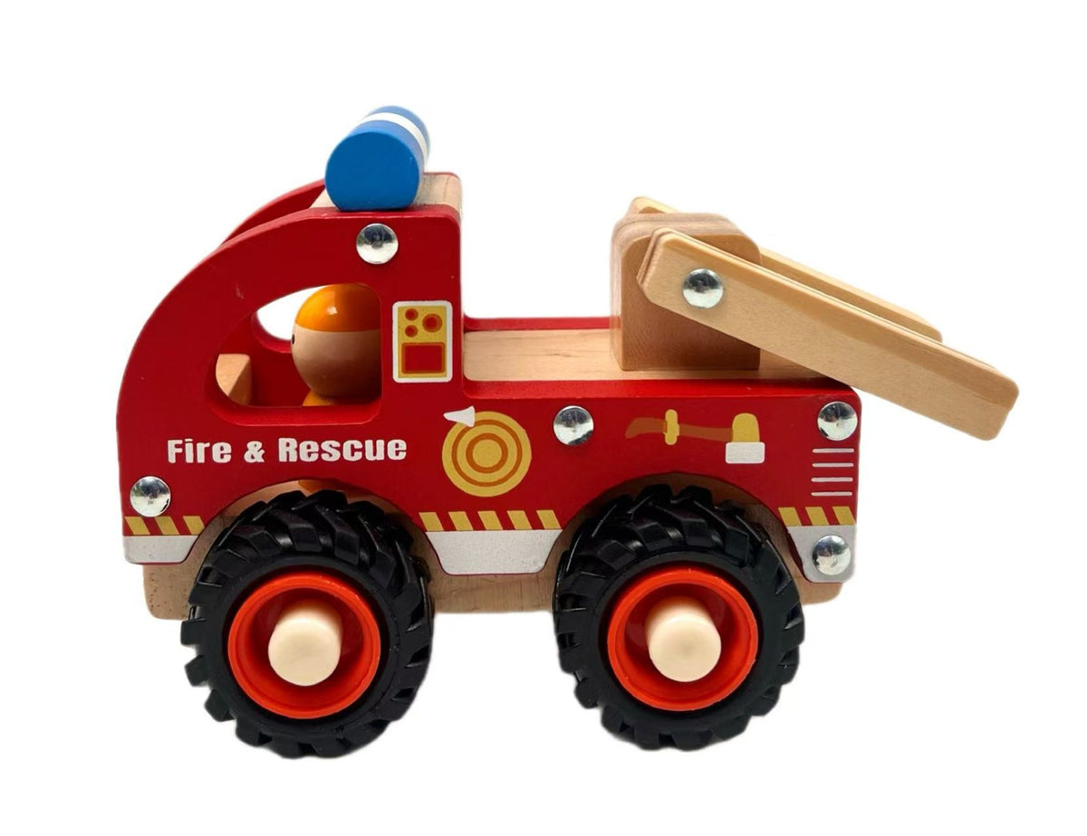 ToysLink Wooden Fire Engine