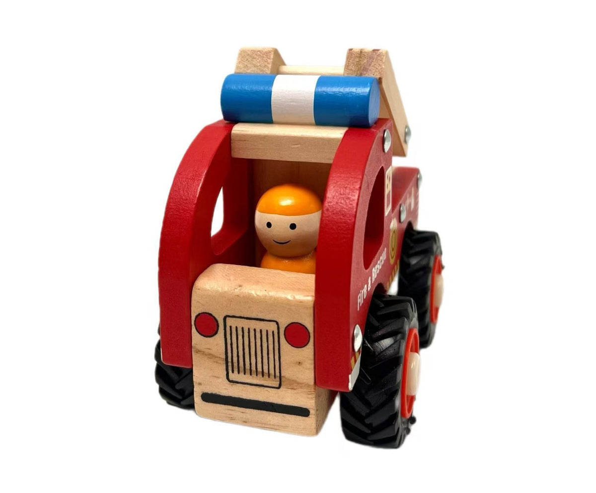 ToysLink Wooden Fire Engine