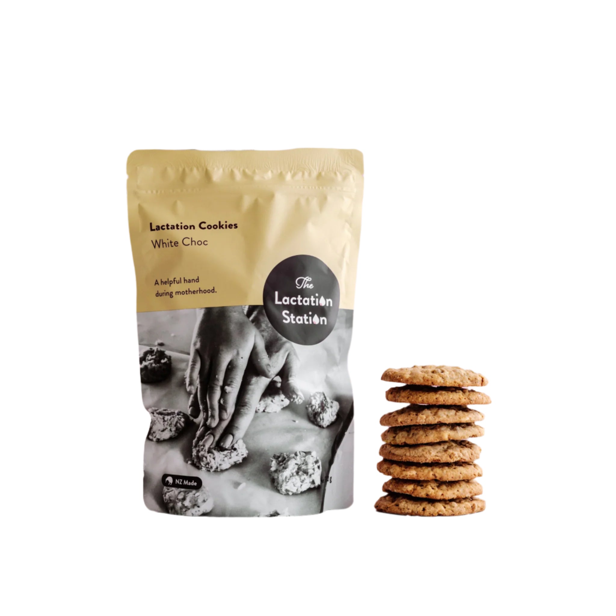 the lactation station white choc cookies