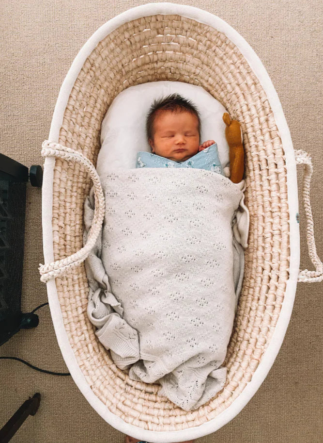 Vintage merino baby blanket