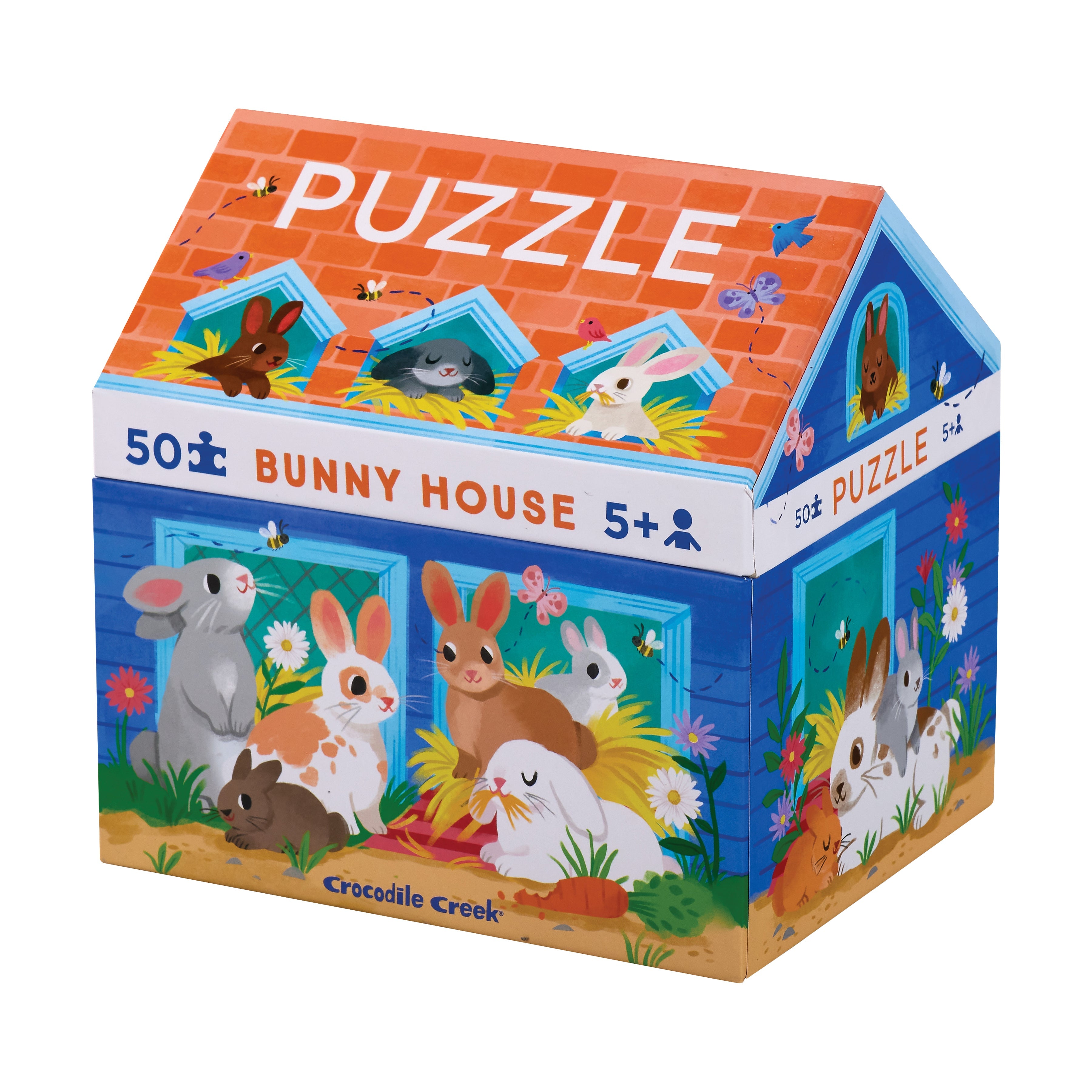 CROCODILE CREEK BUNNY HOUSE 50PC HOUSE PUZZLE