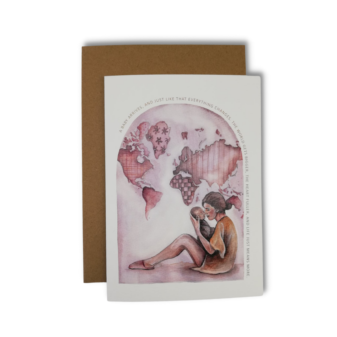 Life Gets Fuller Watercolour Card