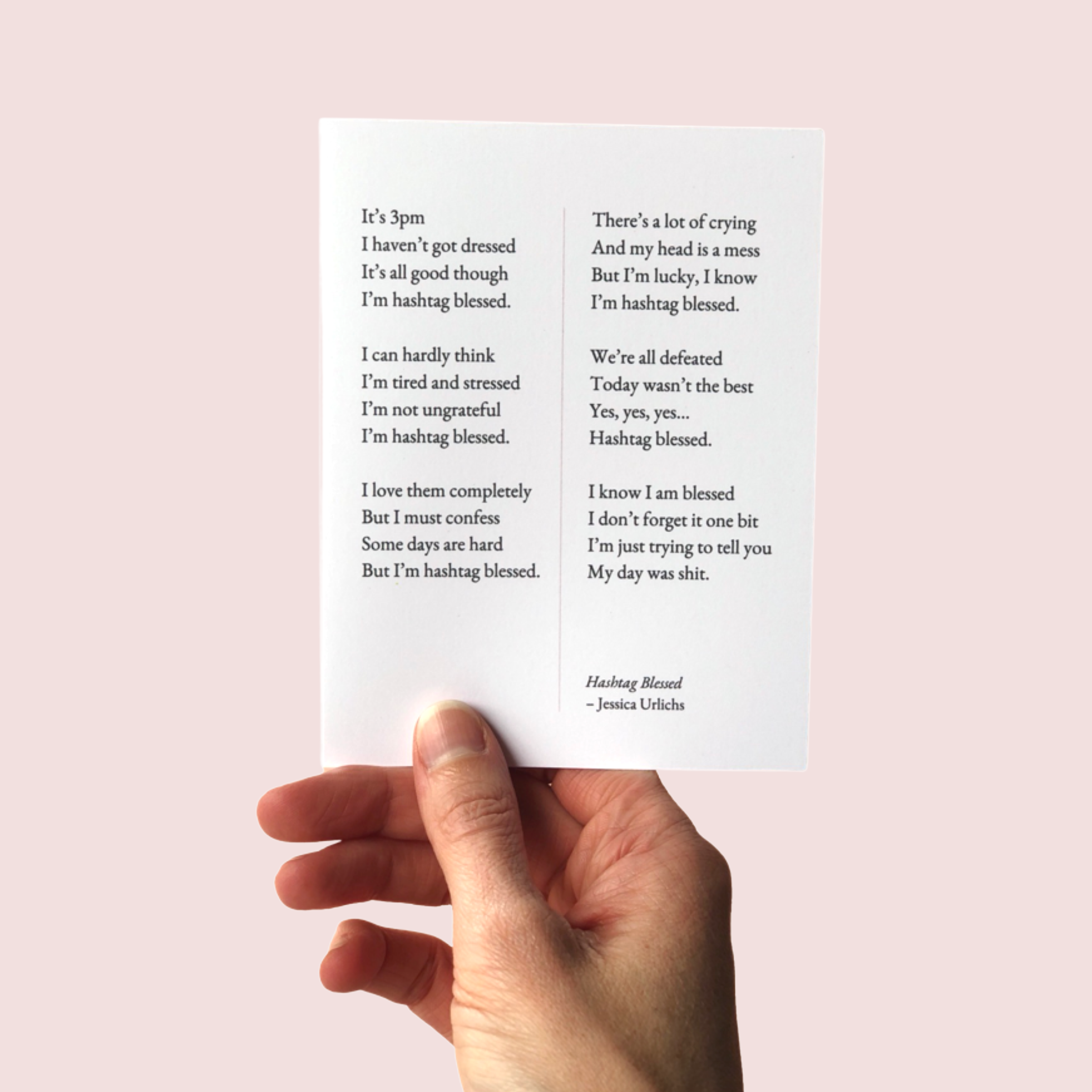 Jessica Urlichs Card Hashtag Blessed