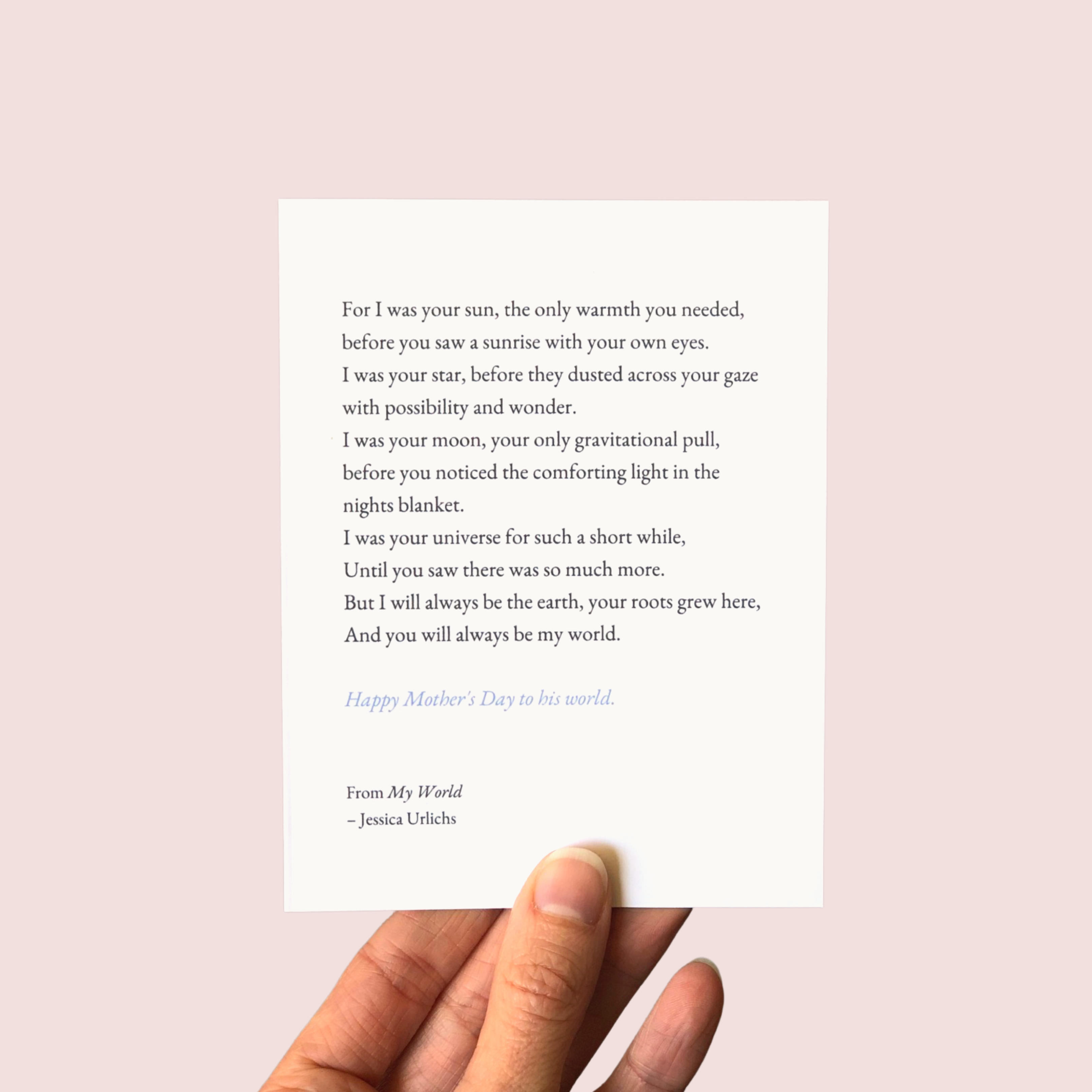 Jessica Urlichs Card - My World His