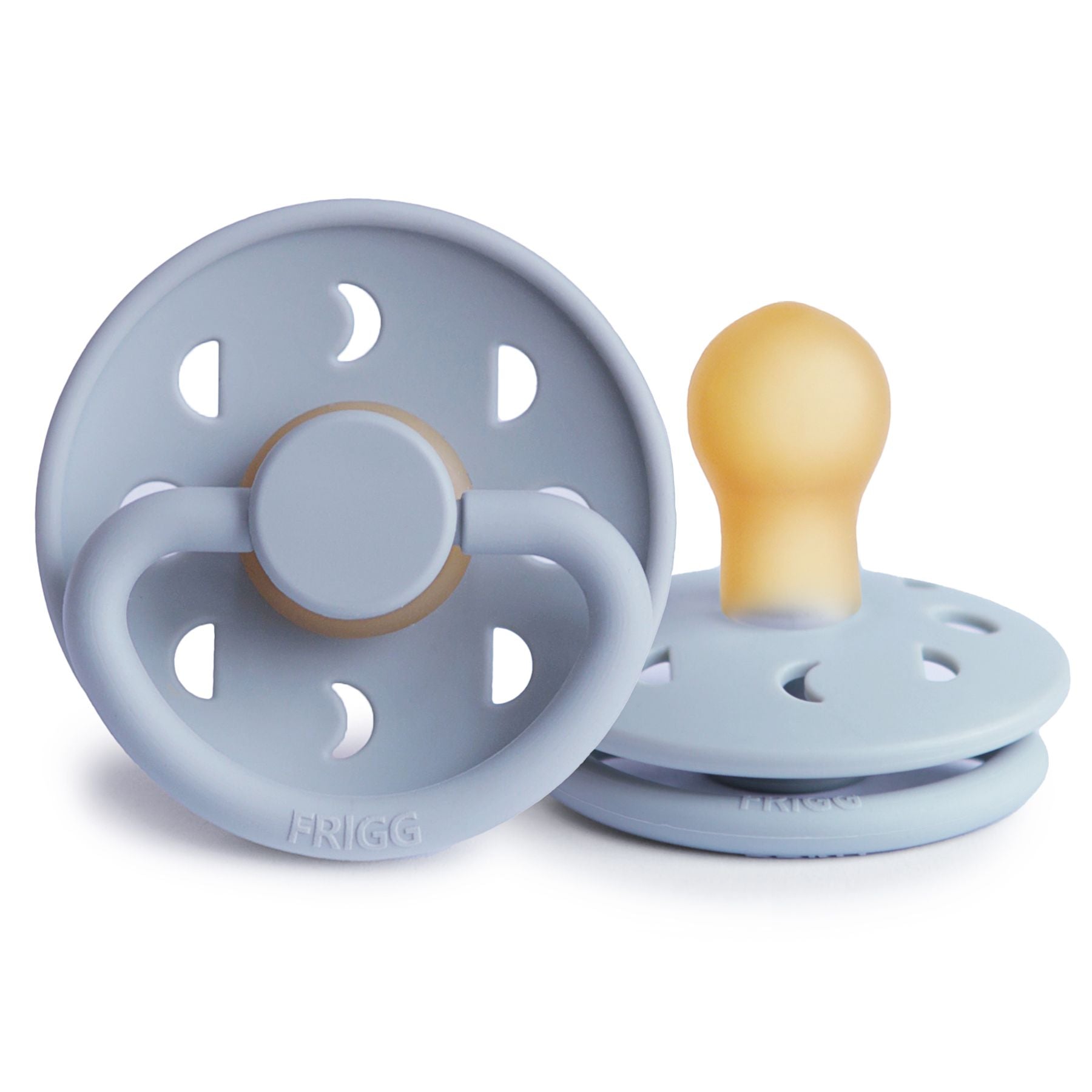 Frigg Natural Rubber Pacifier Moon Phase Powder Blue