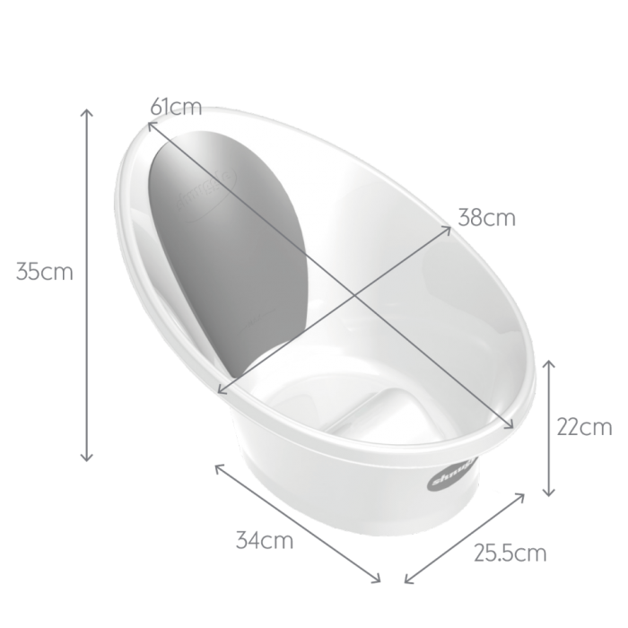 Shnuggle Baby Bath dimensions
