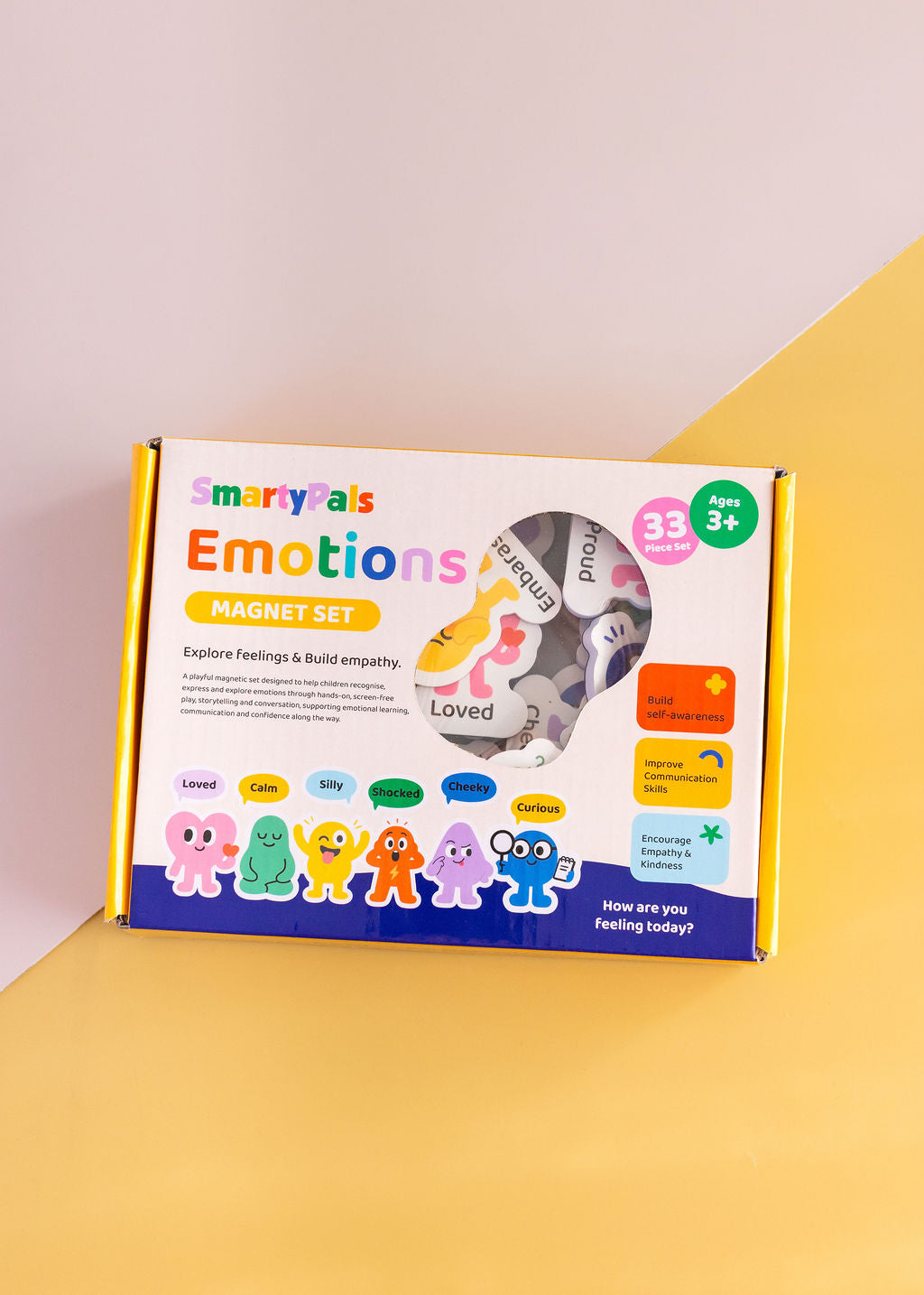 Smartypals emotions magnets on a play wall