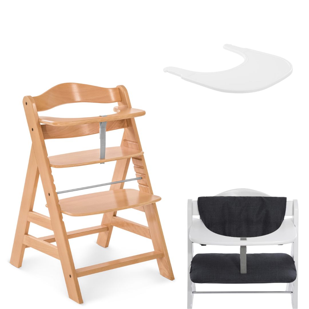 Hauck Alpha+ Highchair, Tray & Cushion Bundle