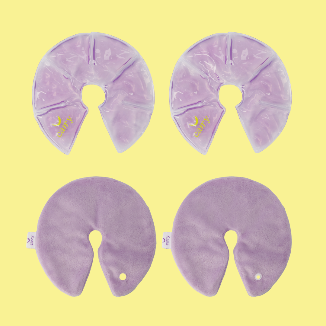 Carry Breast Relief reusable breast packs with included soft covers