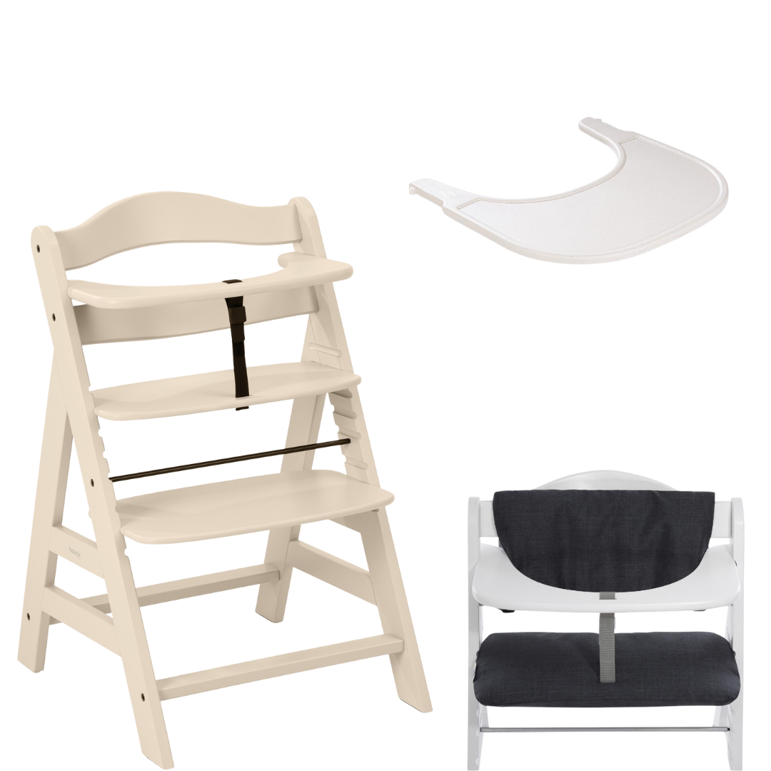 Hauck Alpha+ Highchair, Tray & Cushion Bundle