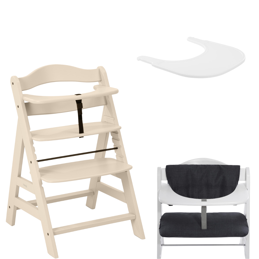 Hauck Alpha+ Highchair, Tray & Cushion Bundle