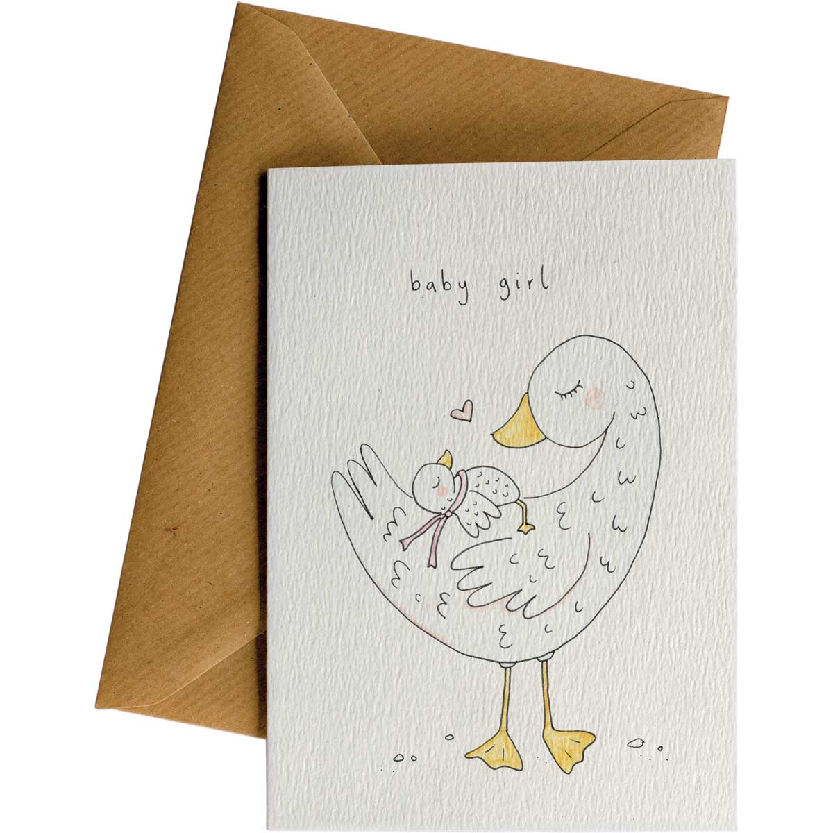 baby girl duckling card