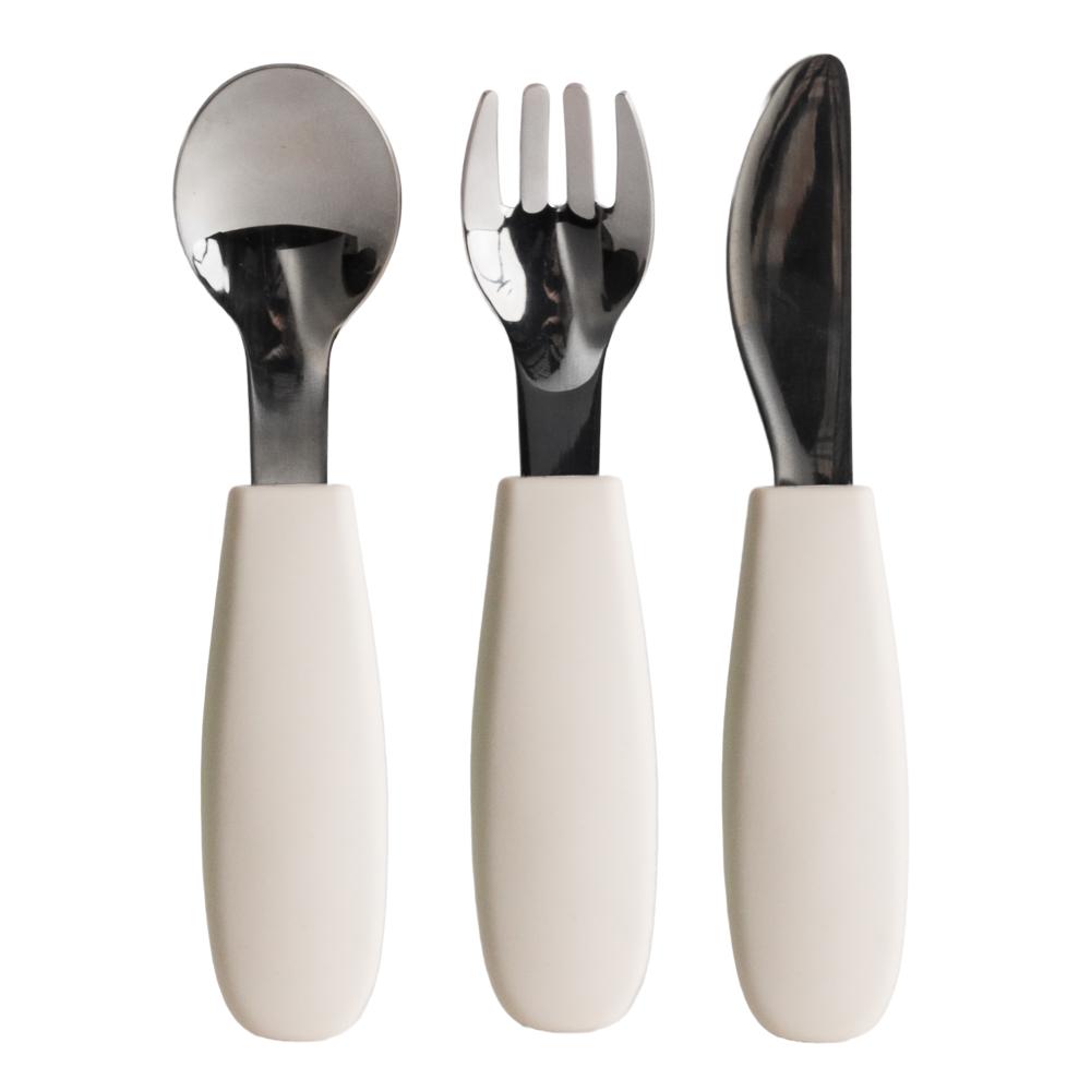 nestling toddler cutlery 3 pack in oat
