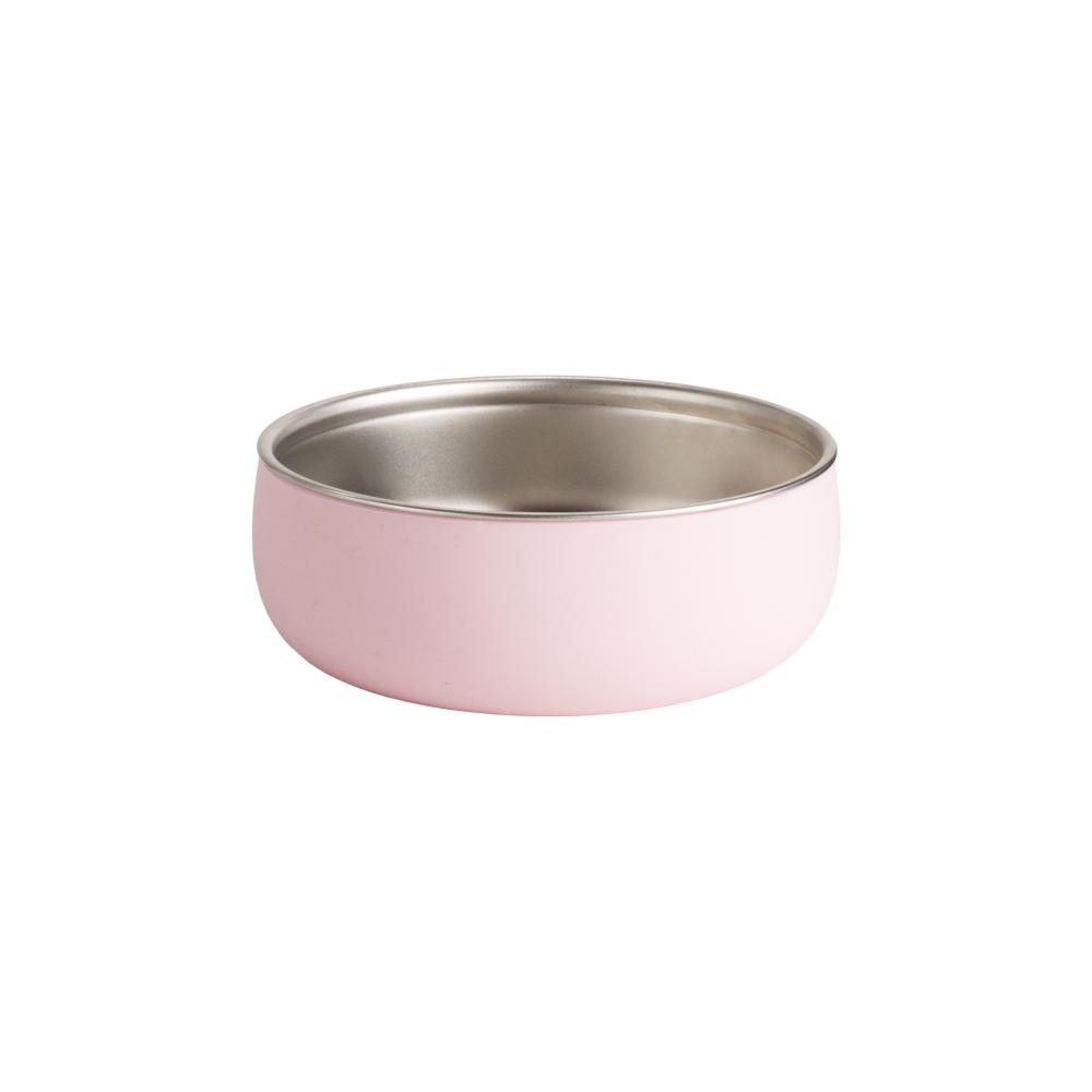 nestling stainless steel large bowl in dusty pink