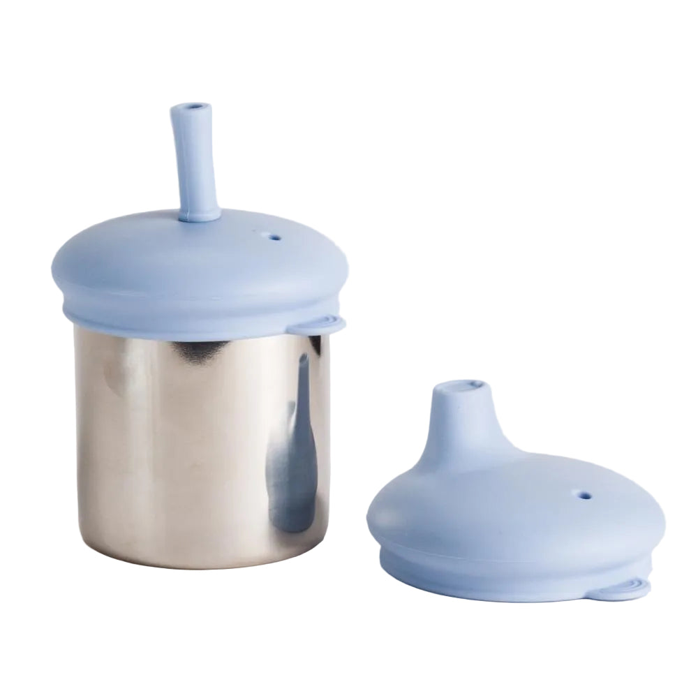 nestling 3 in 1 sippy cup in dusty blue