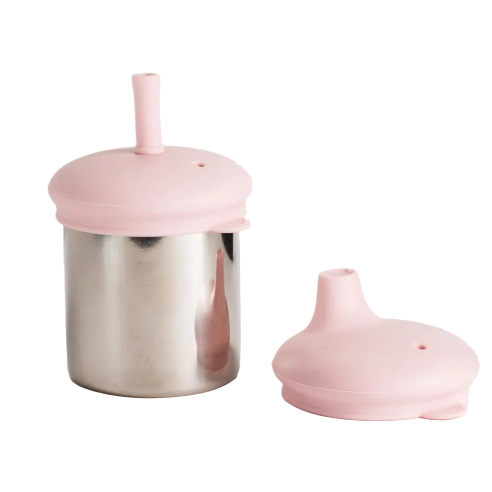 nestling 3 in 1 sippy cup in dusty pink
