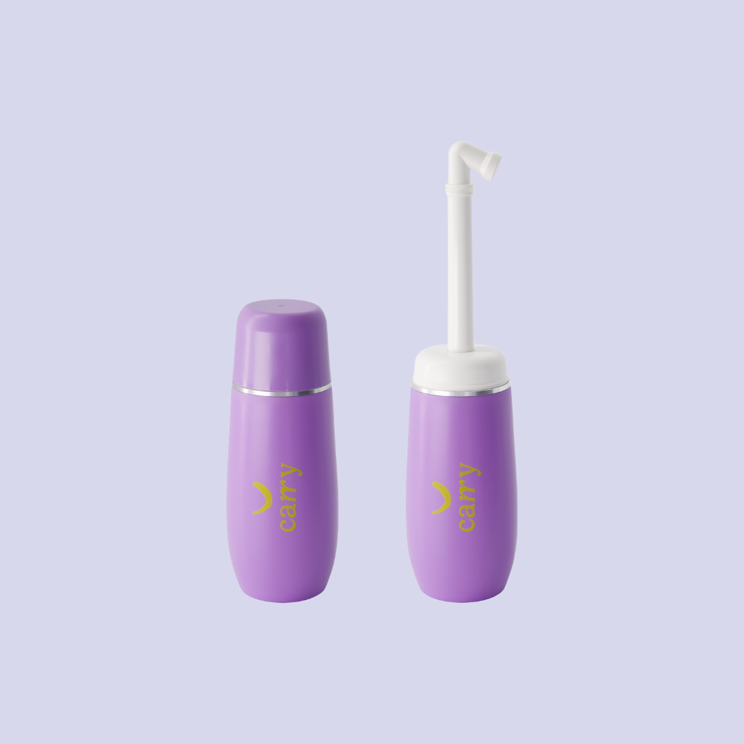 Carry Peri Relief perineal wash bottle with angled long-reach nozzle