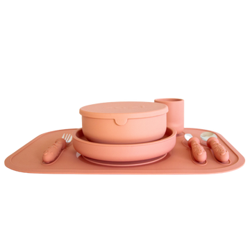 Zazi Clever Bundle with Blush plate, clever mat, plate, cutlery and cup