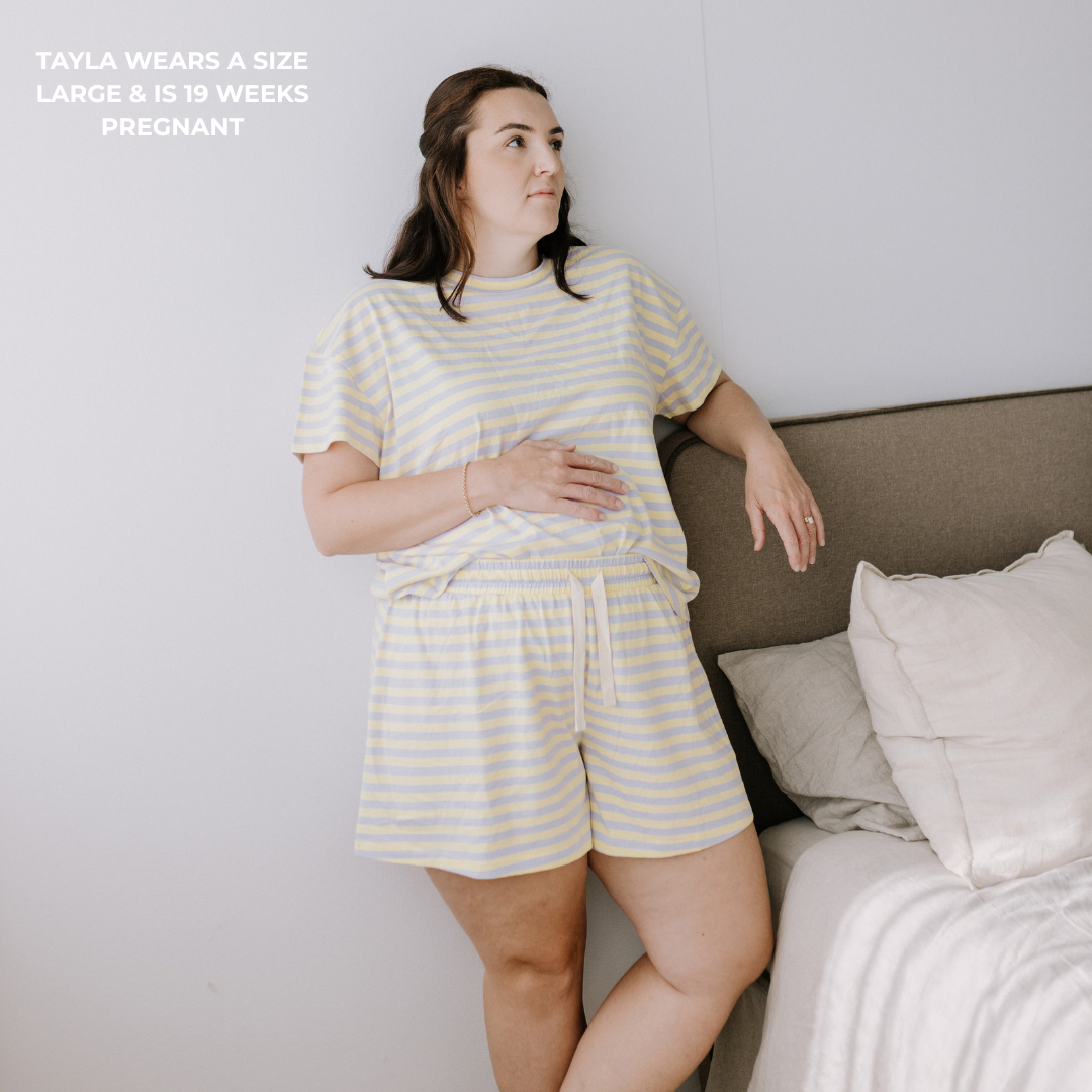 Organic Women's Summer Pyjama Set | Butter + Lilac