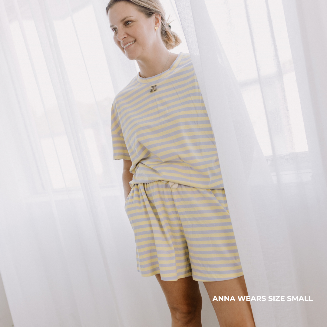 Organic Women's Summer Pyjama Set | Butter + Lilac