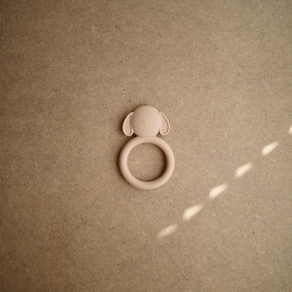 Mushie Dog Teether detail