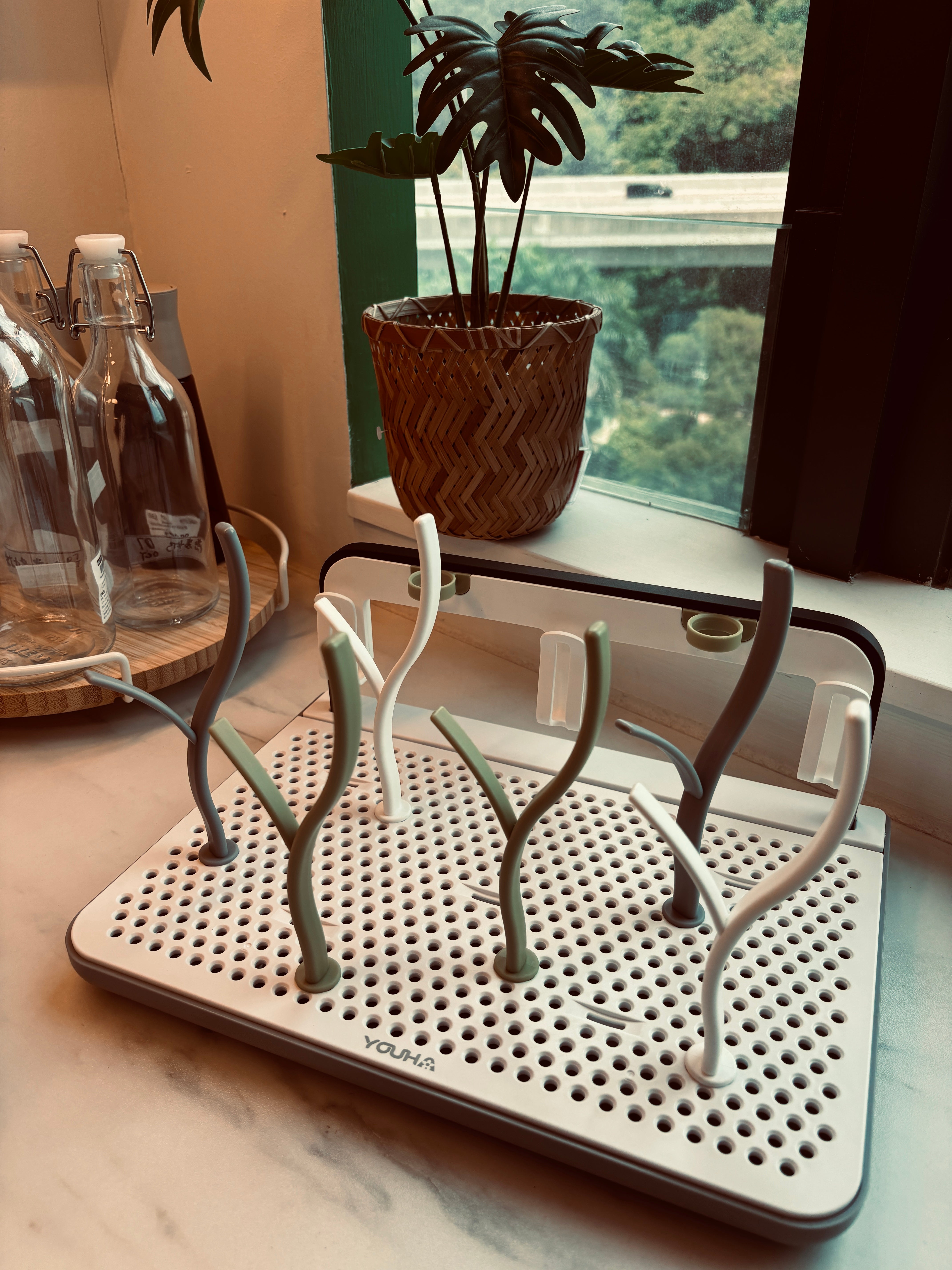 Youha dish drying rack with prongs