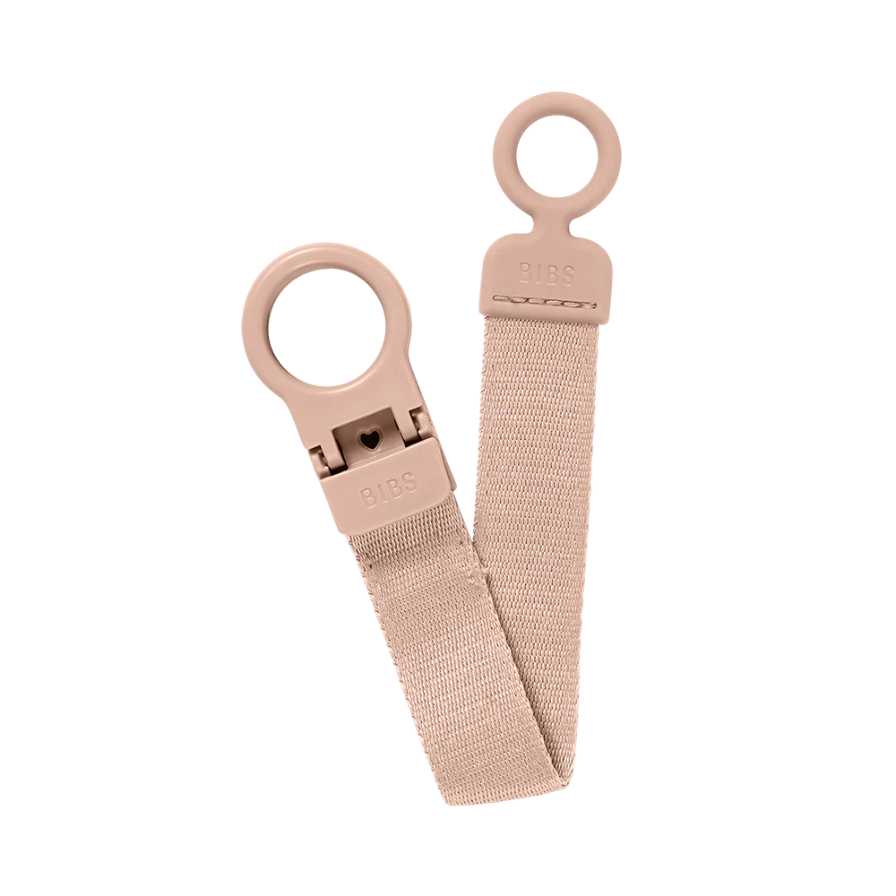 bibs dummy loop clip in dusty blush