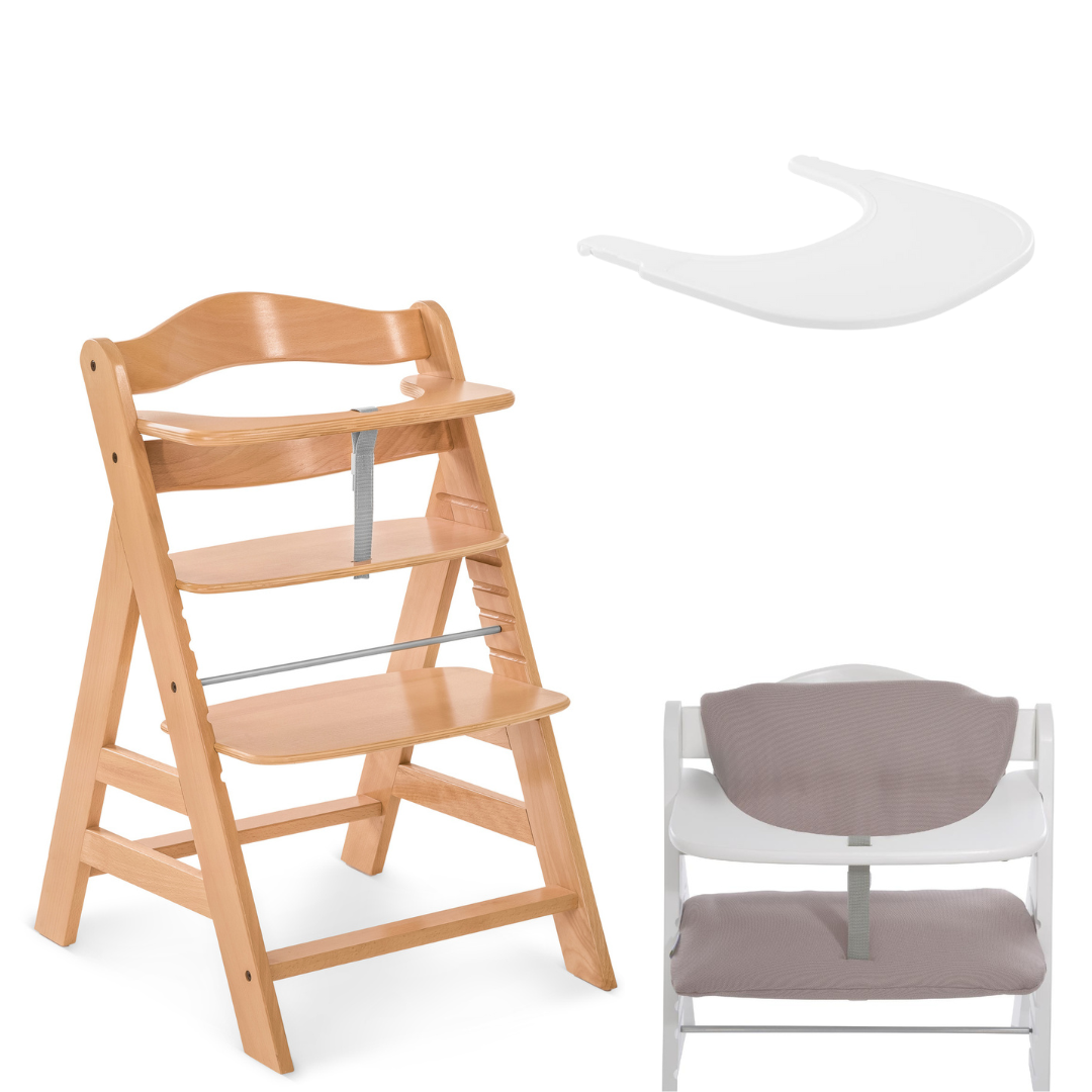 Hauck Alpha+ Highchair, Tray & Cushion Bundle