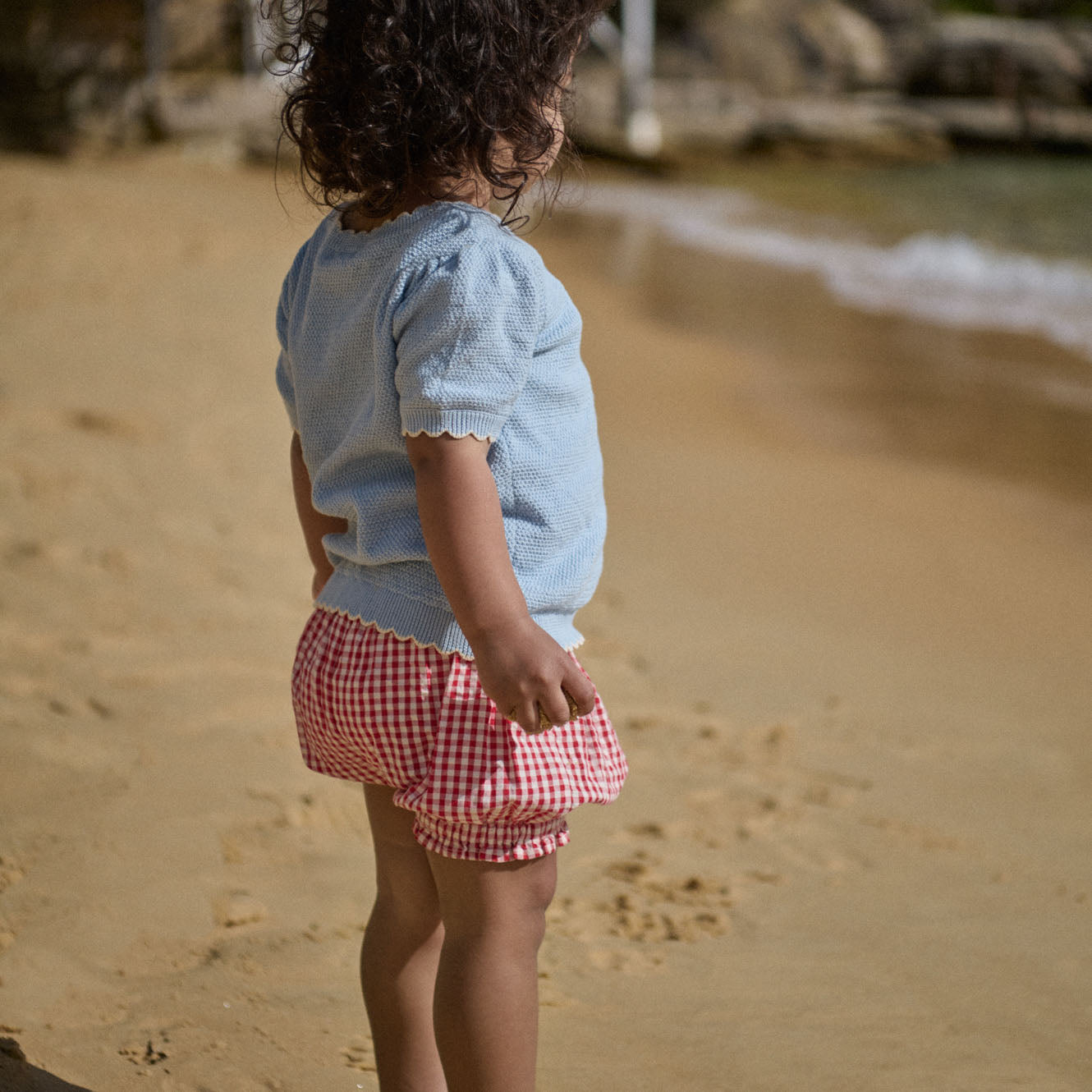 Betty Shorts in Red Gingham, worn
