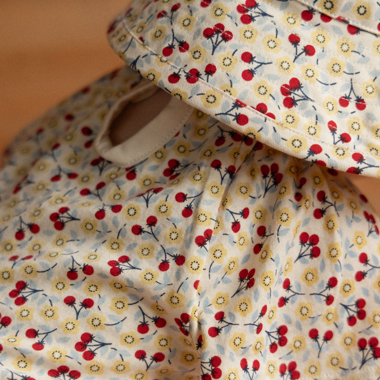 Faye Bodysuit in Kitchen Garden Print, worn