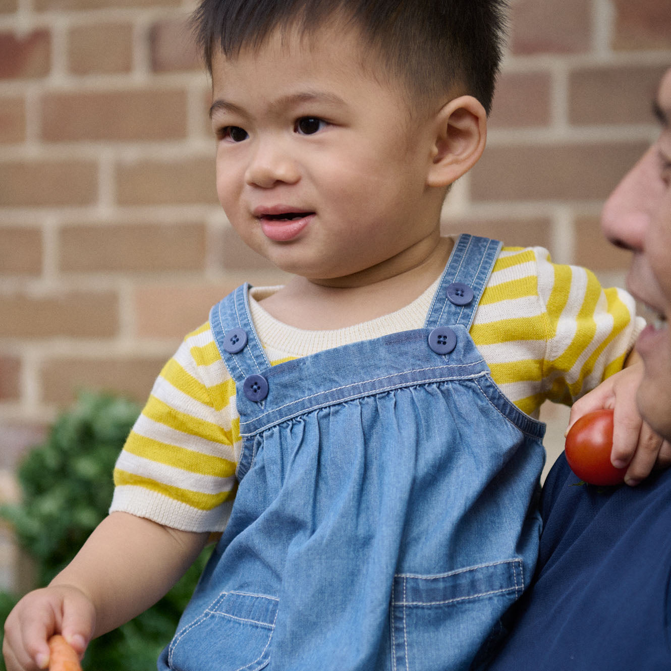 Ren Bodysuit in Sunny Sea Stripe, worn