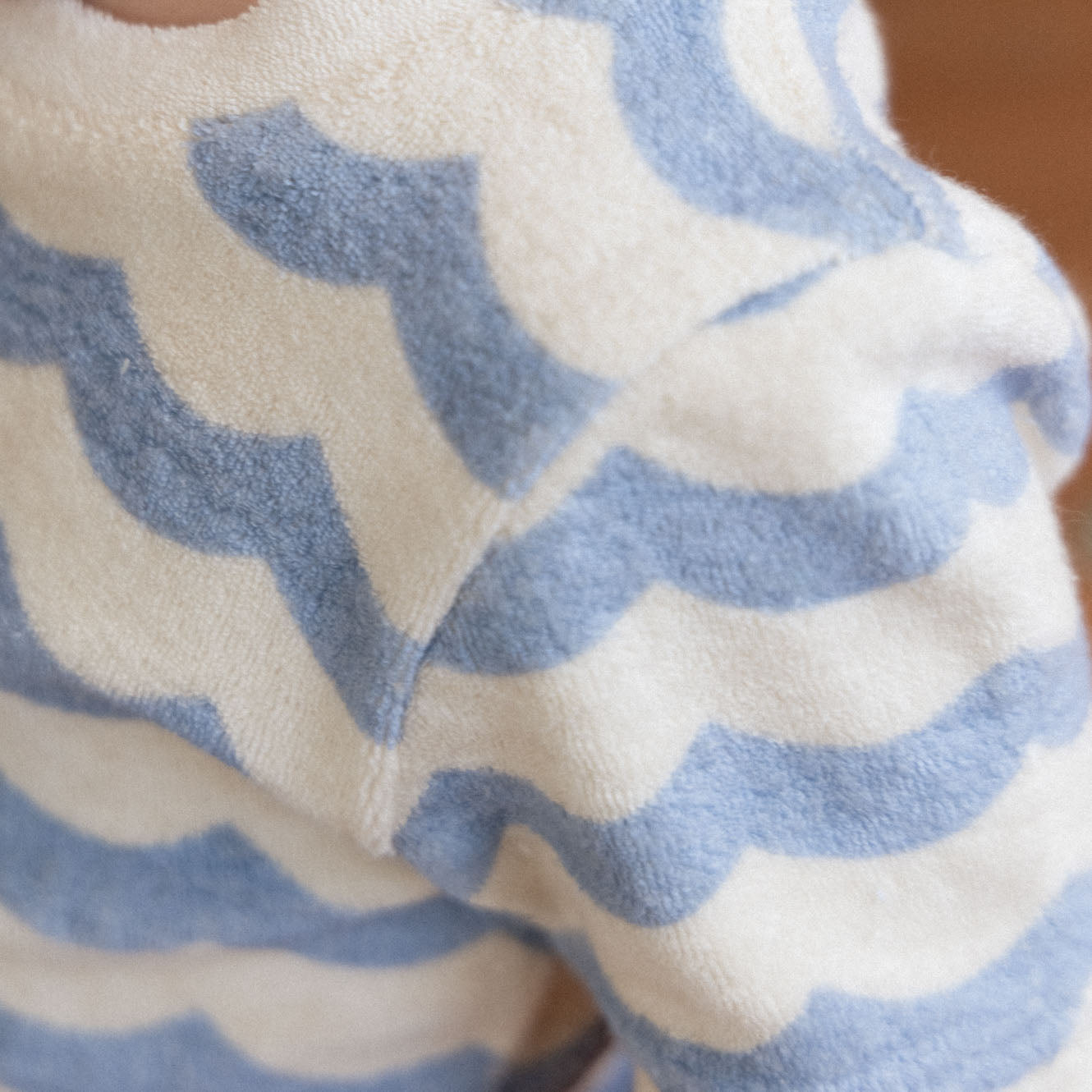 River Tee Terry in Waves Print, worn