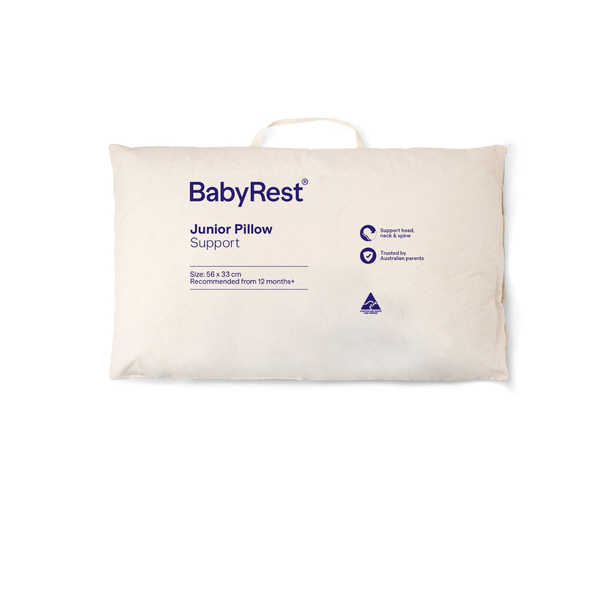 BabyRest Junior Support Pillow packaged ready for gifting