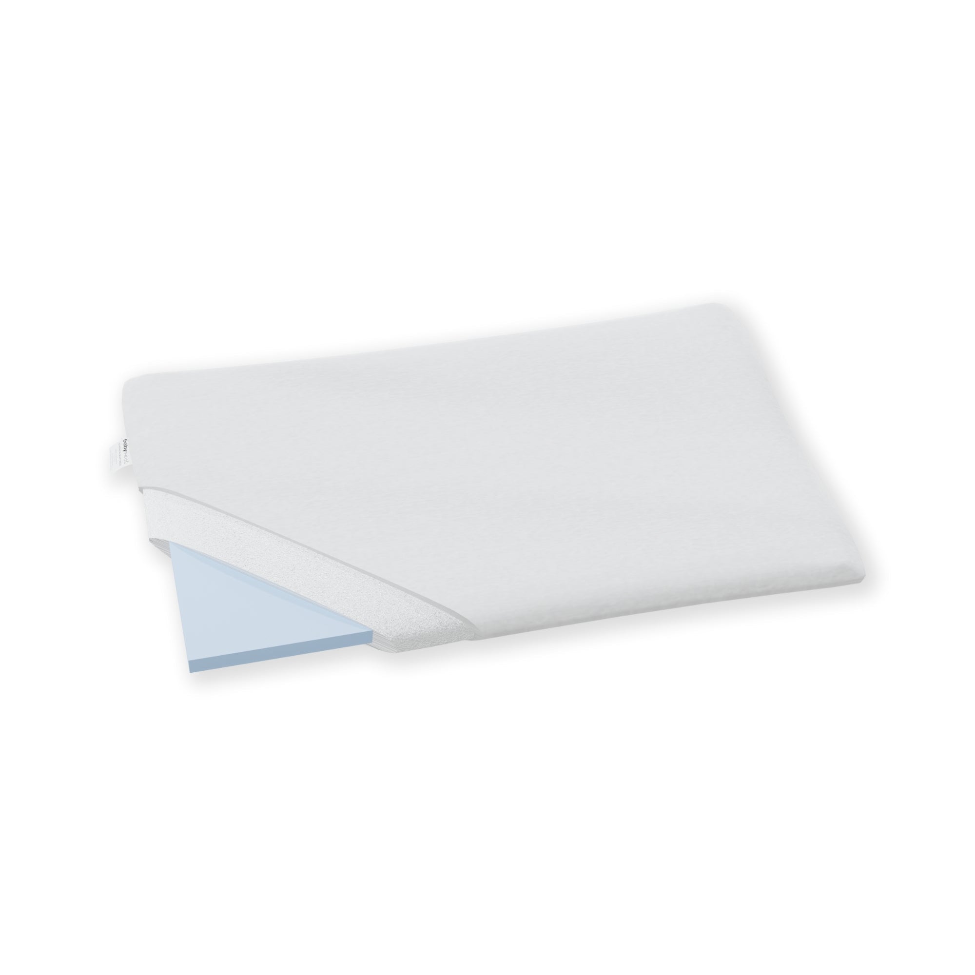 BabyRest Junior Support Pillow cutaway showing PermaGuard foam core construction
