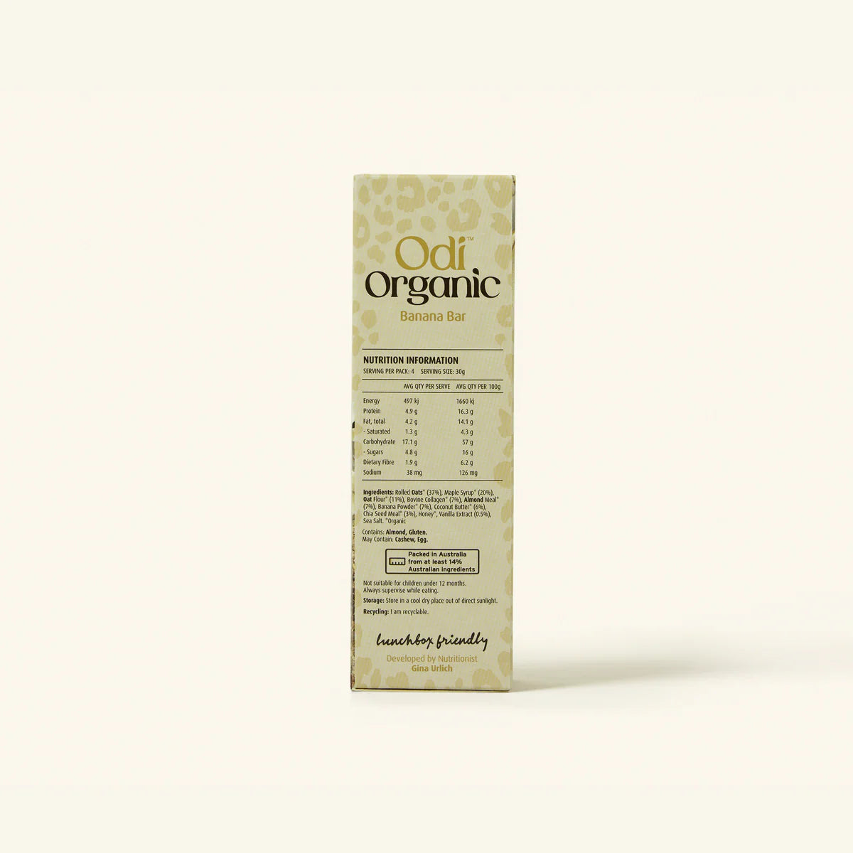 odi nutrition organic banana bars