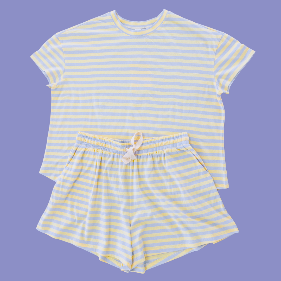 Organic Women's Summer Pyjama Set | Butter + Lilac