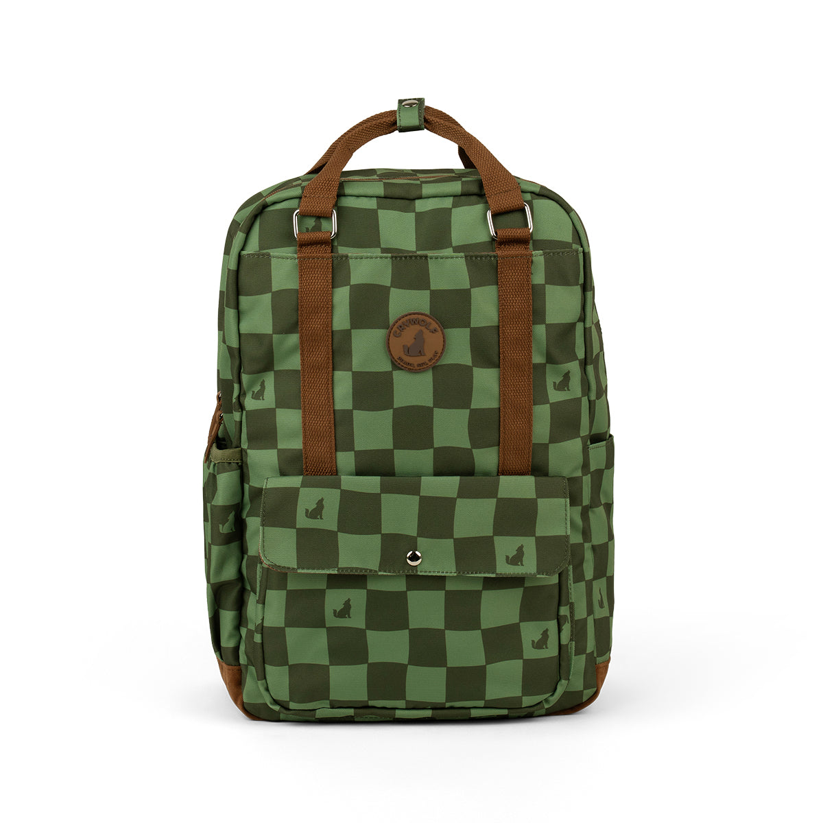 crywolf green check knapsack