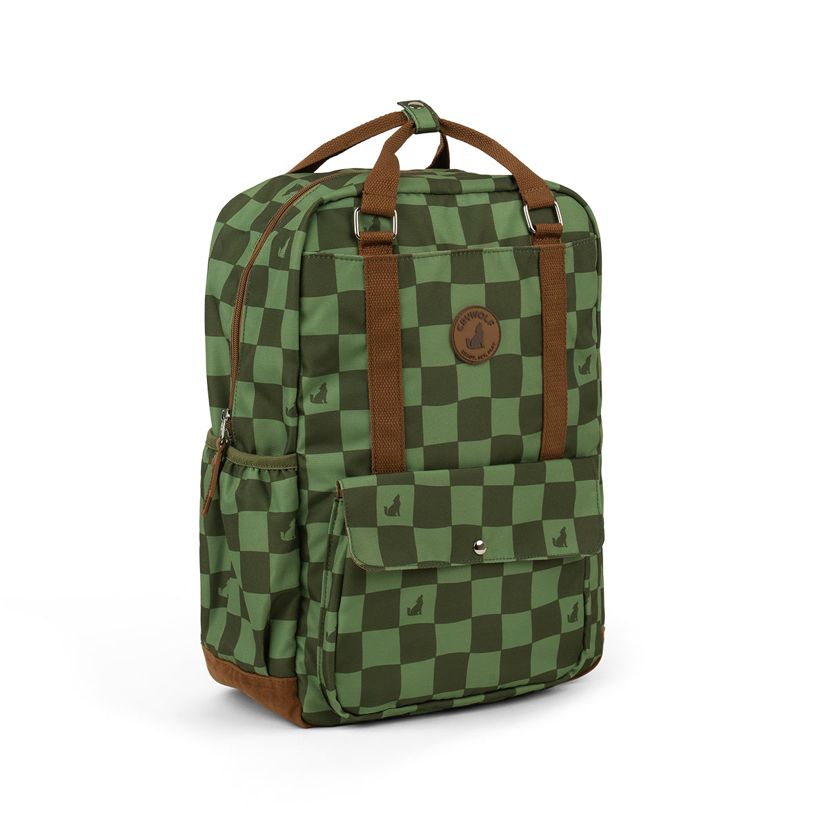 crywolf green check knapsack