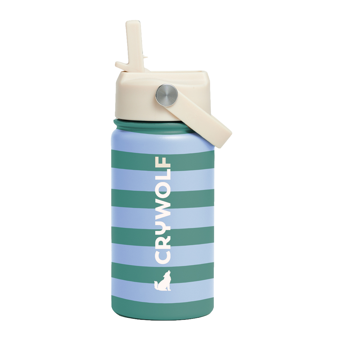 Crywolf 400ml stainless steel drink bottle in Deck Stripe