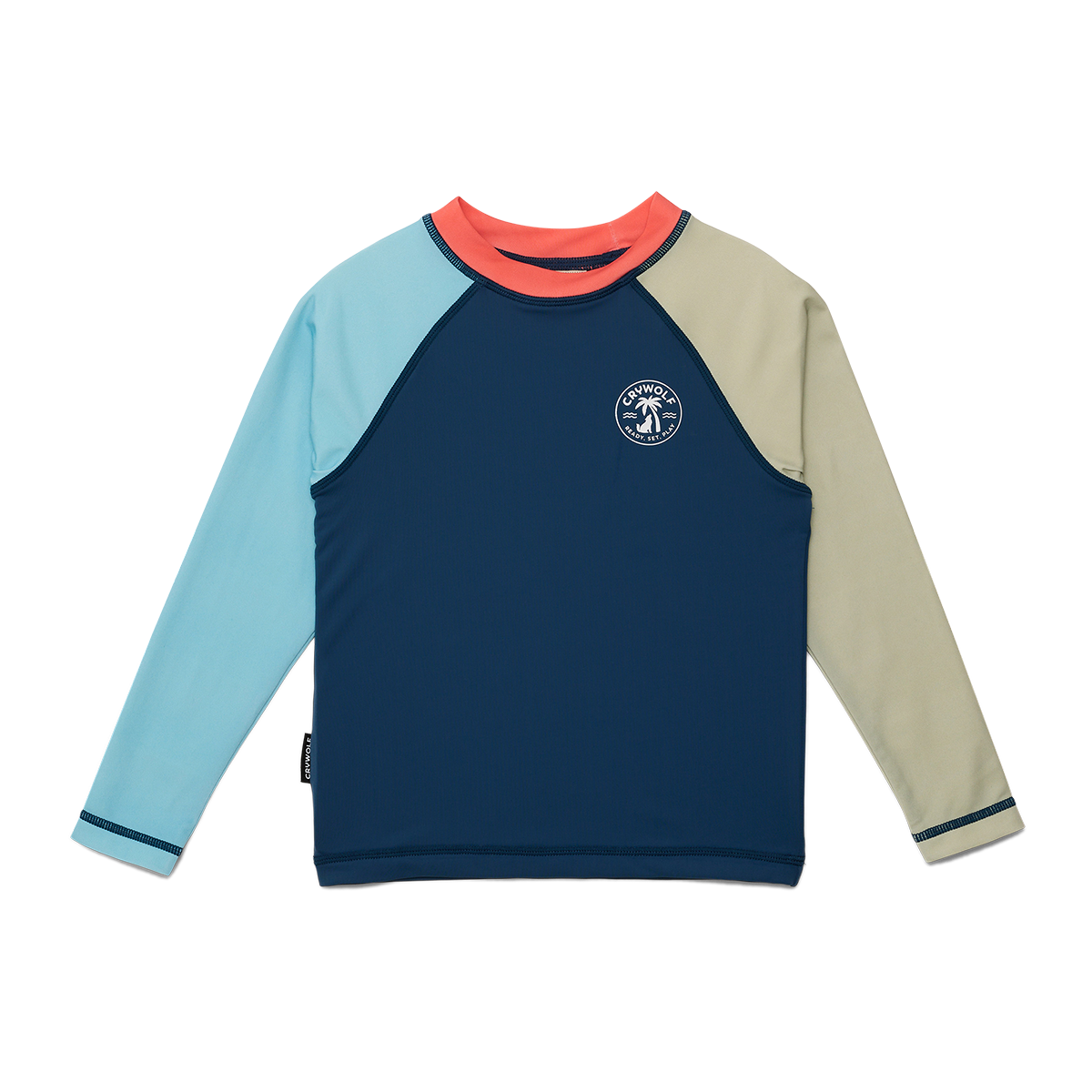 Crywolf rash vest ocean colourblock