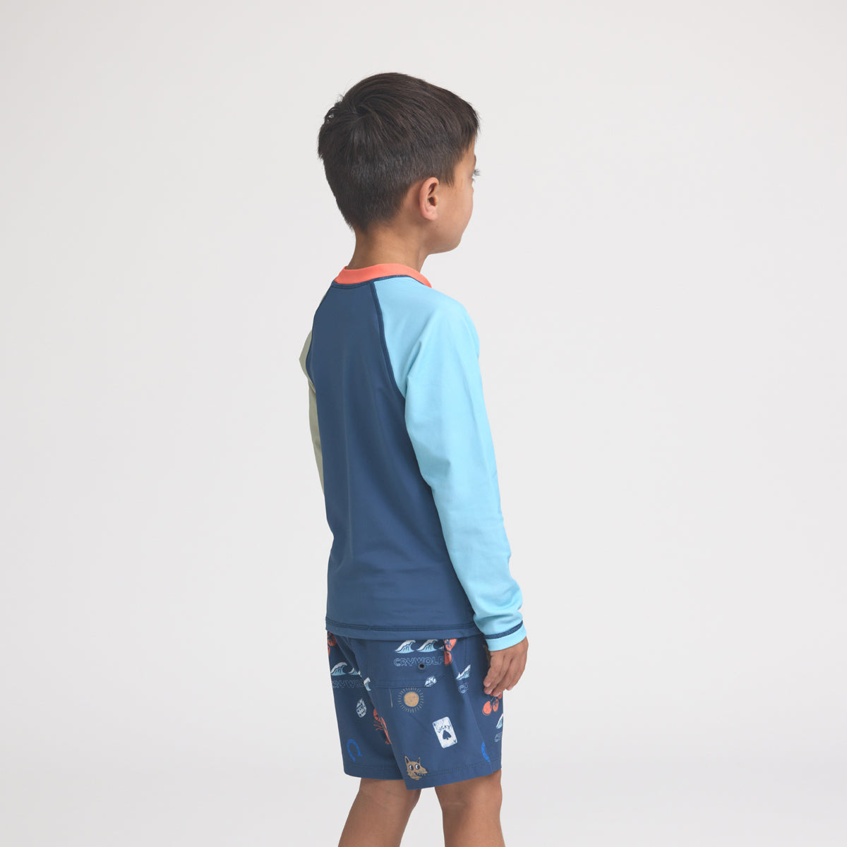 Crywolf rash vest ocean colourblock