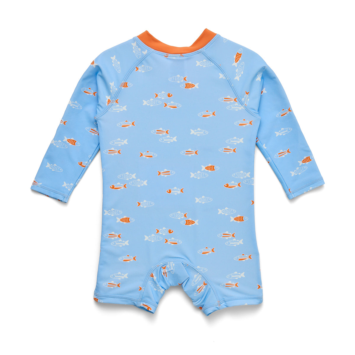Crywolf Baby Rash Suit in Fish School - back view